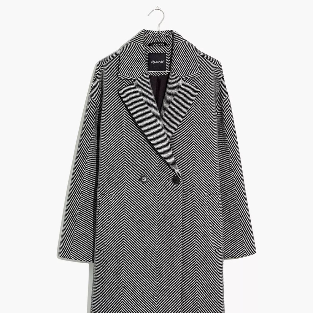 averdon coat in herringbone insuluxe fabric
